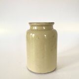 Stoneware grease pot, wooden cap