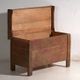 Antique carved pine chest – Central Europe, circa 1850