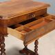 Antique sewing table in walnut and cherry wood, 19th century.