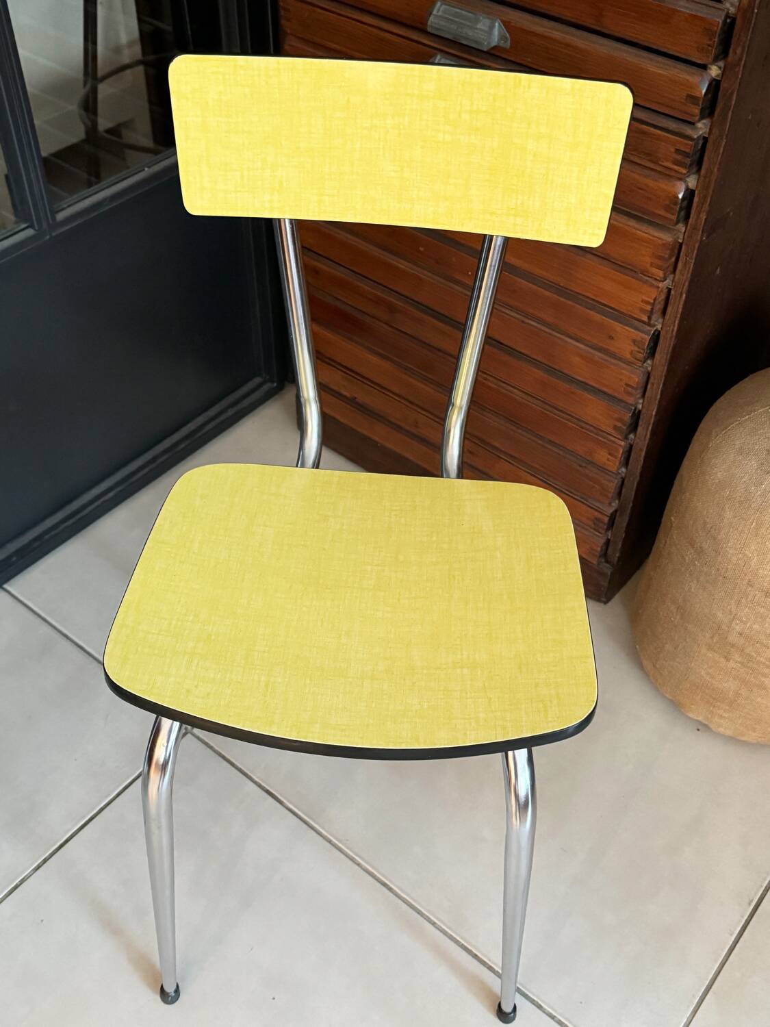 Vintage Yellow Formica Chair