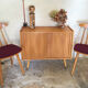 Vintage buffet sliding doors feet compass 1960's