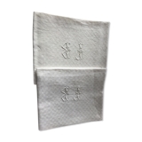 Set of towels monogramées
