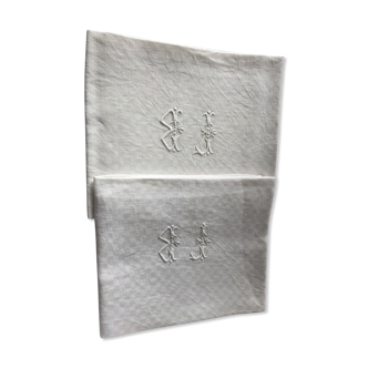 Set de serviettes monogramées