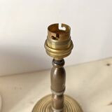 Bronze lamp "acorns" 50s, vintage naturalist light fixture