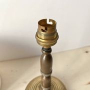 Lampe en bronze "glands" années 50, luminaire naturaliste vintage