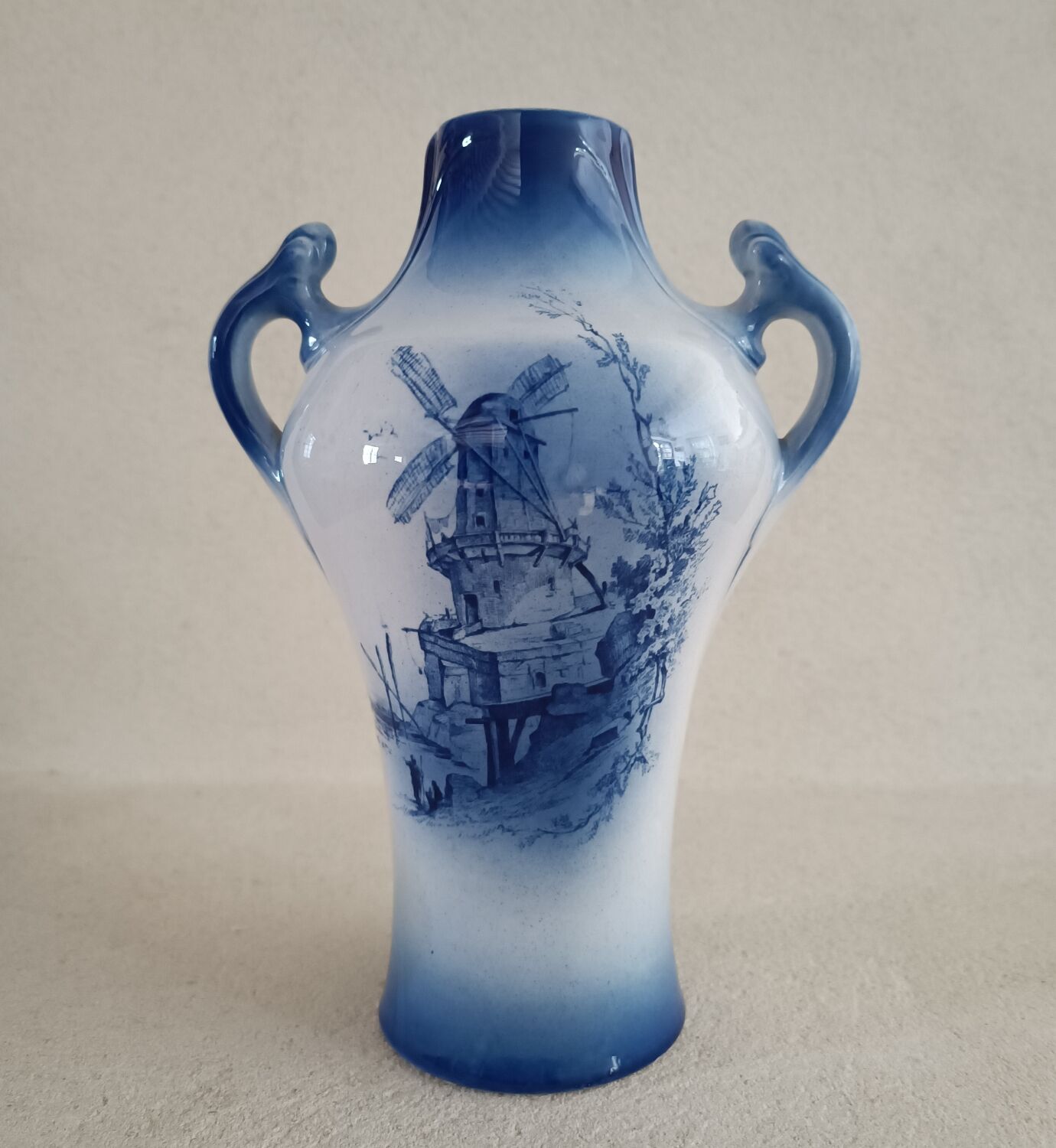 Vase with two handles Sarreguemines