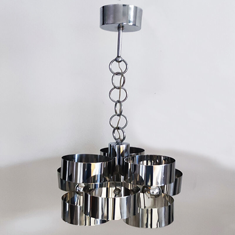 1960s Gorgeous Space Age Pendant Lamp by Sciolari. Made in Italy