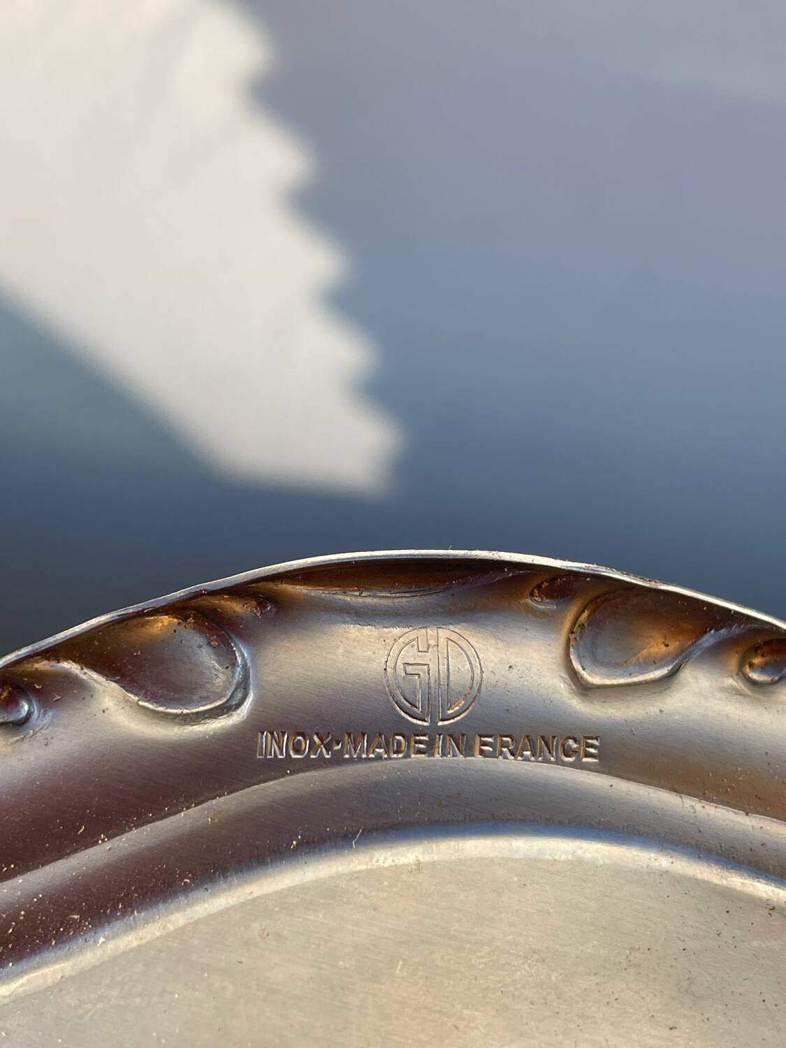 Guy Degrenne silver-plated metal compartmented serving platter