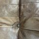 Living room sofa and brutalist armchairs in leather and wood, 70s, chalet style