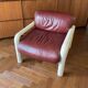 Gaëtana Aulenti armchair, vintage leather, 70s