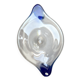Blue Bohemian crystal plate – Vintage Czech design