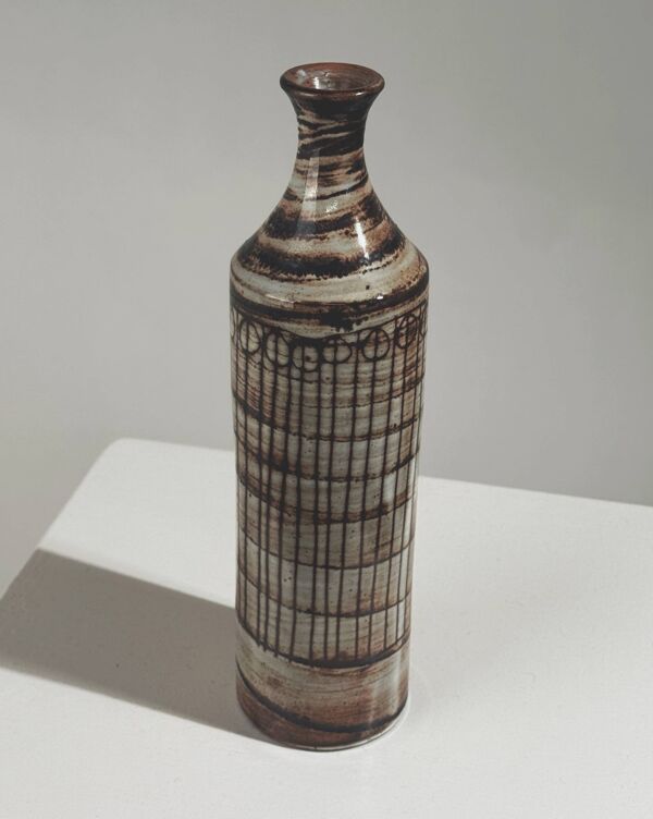 Vase soliflore en céramique par Jacques Pouchain, Dieulefit, France