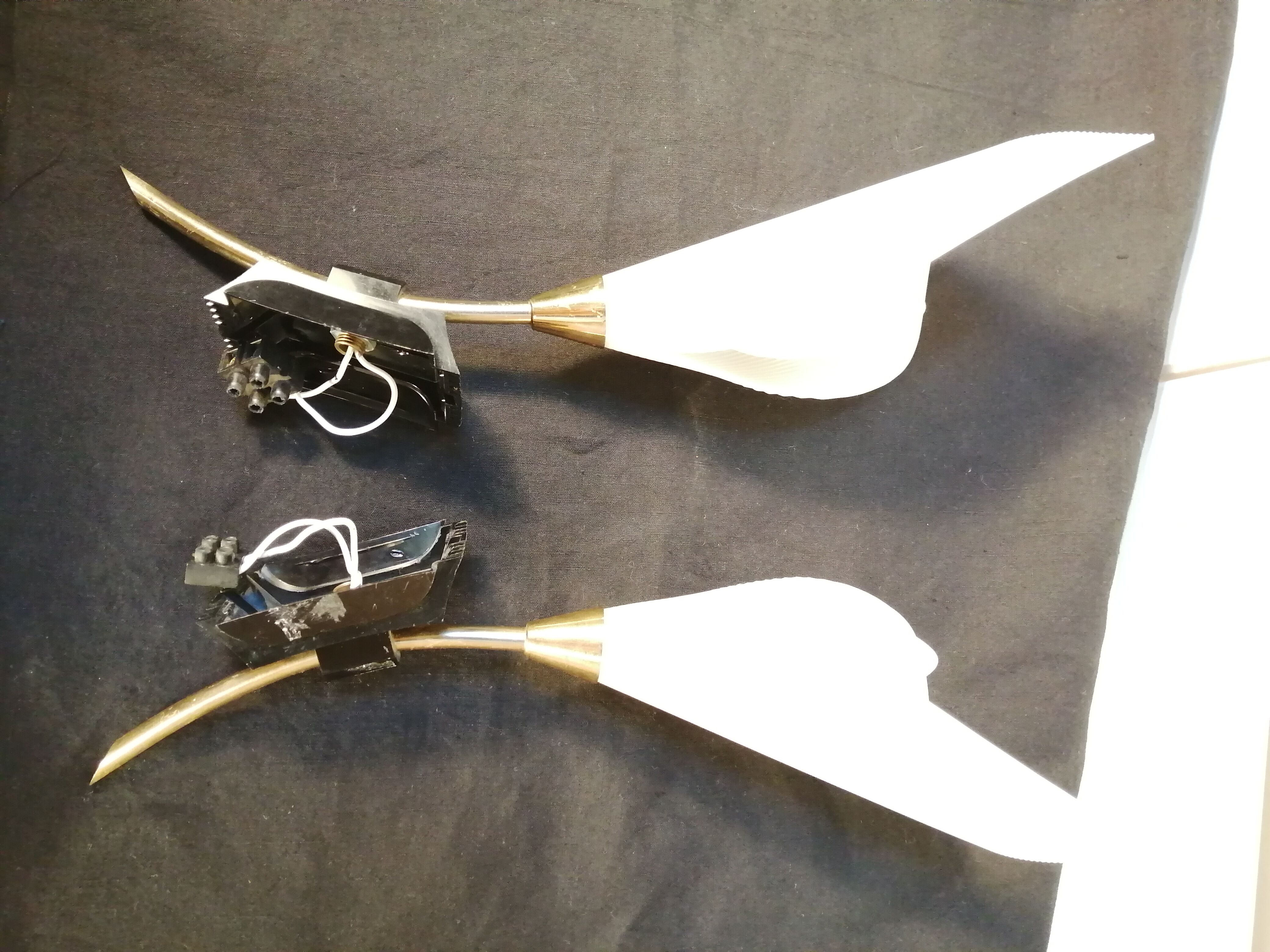 Duo wall lamps vintage tulip - 50s