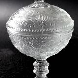 Vintage Cibulak Glass Pedestal Box by Oavel Panek: Czech Bonbon Candy Jar