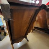 Louis XV style crossbow commode in solid walnut