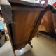 Louis XV style crossbow commode in solid walnut