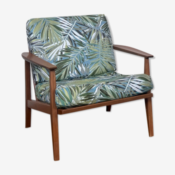 Scandinavian design armchair retro jungle pattern