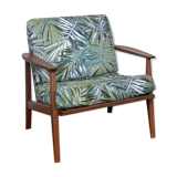 Scandinavian design armchair retro jungle pattern