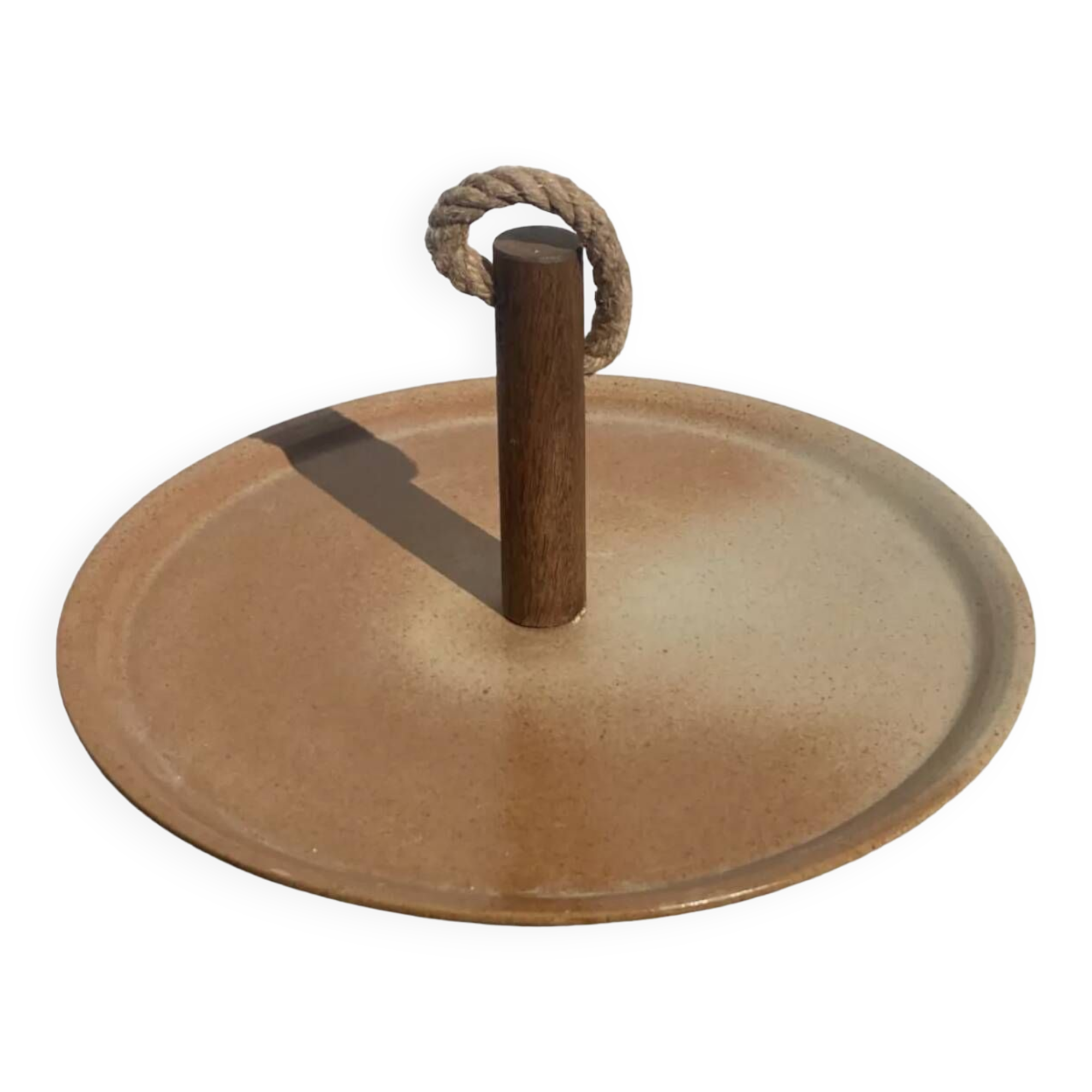 Stoneware and wood cheese board