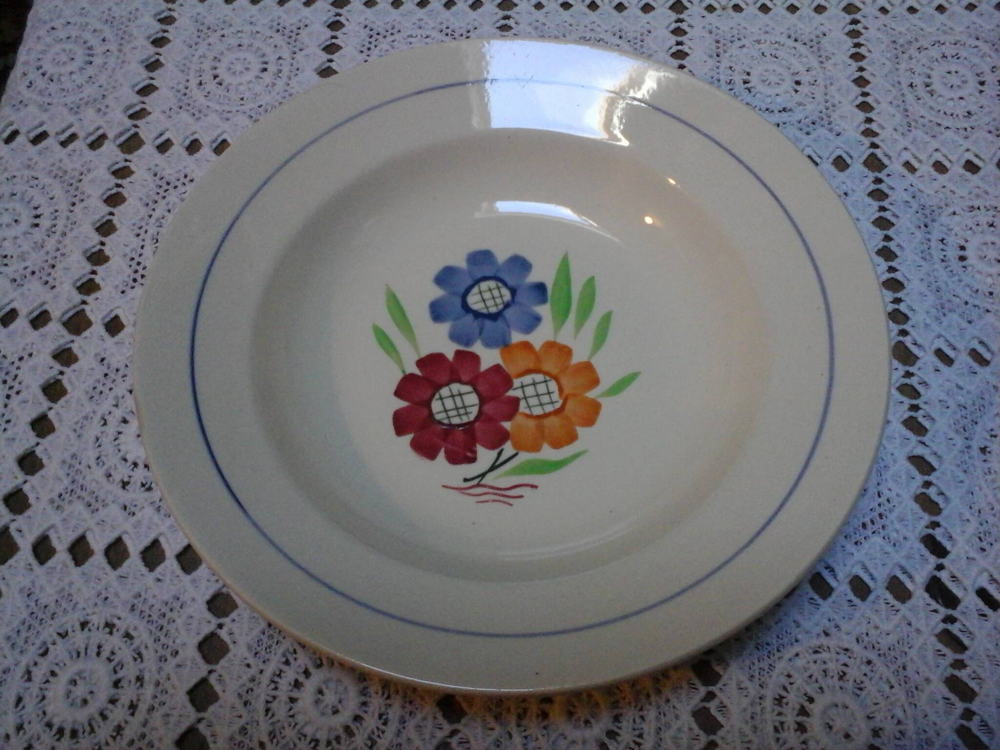 8 Agnès soup plates / KG Lunéville