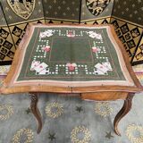 Louis XV style game table in walnut