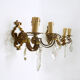 Former pair bronze wall sconces with double lights and tassels. Art Deco period