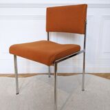 Orange chrome fabric chair