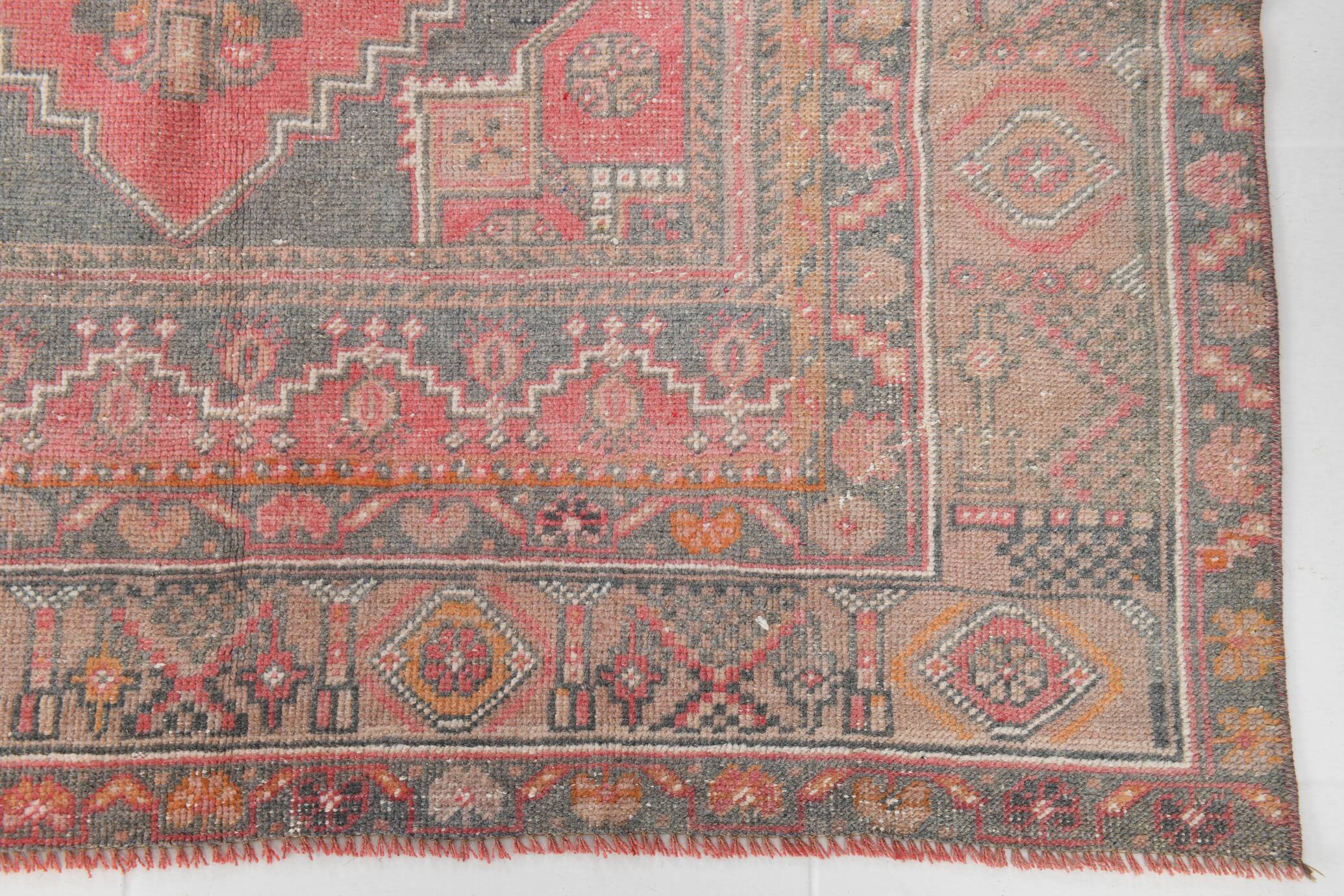 4x7 Red Navy Blue Handmade Turkish Rug, 132x228Cm SK 20526