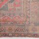 Tapis turc vintage bleu marine et rouge