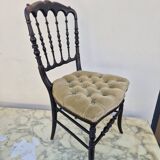 Napoleon III chair in blackened wood, 19th century