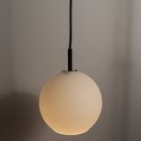 1970 white opaline tulip cone pendant lights (6 available)