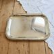 Vintage silver-plated rectangular serving tray – Engraved decoration