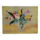 Huile sur carton Tulipes et Myosotis Latallerie-beurier