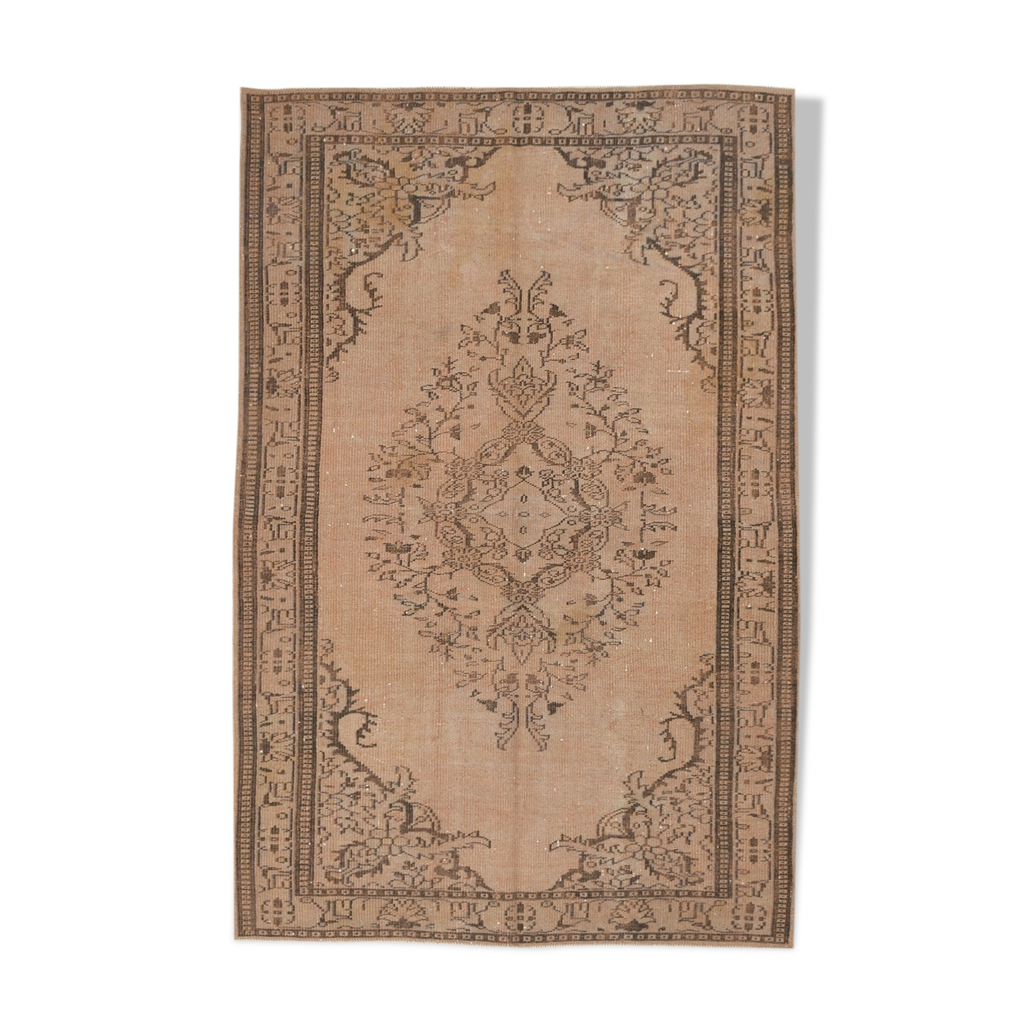Classic floral brown vintage  rug