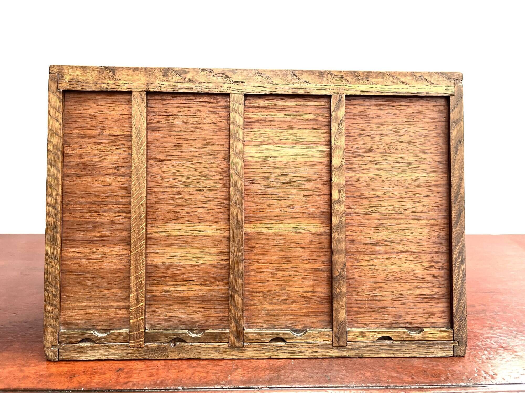 Small curtain binder or craft furniture with 4 wooden shutters