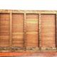 Small curtain binder or craft furniture with 4 wooden shutters