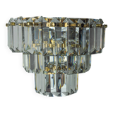 Kinkeldey wall light, cut crystals, 3 levels, Germany, 1970