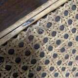 Rattan and canework footrest from the 50s/60s