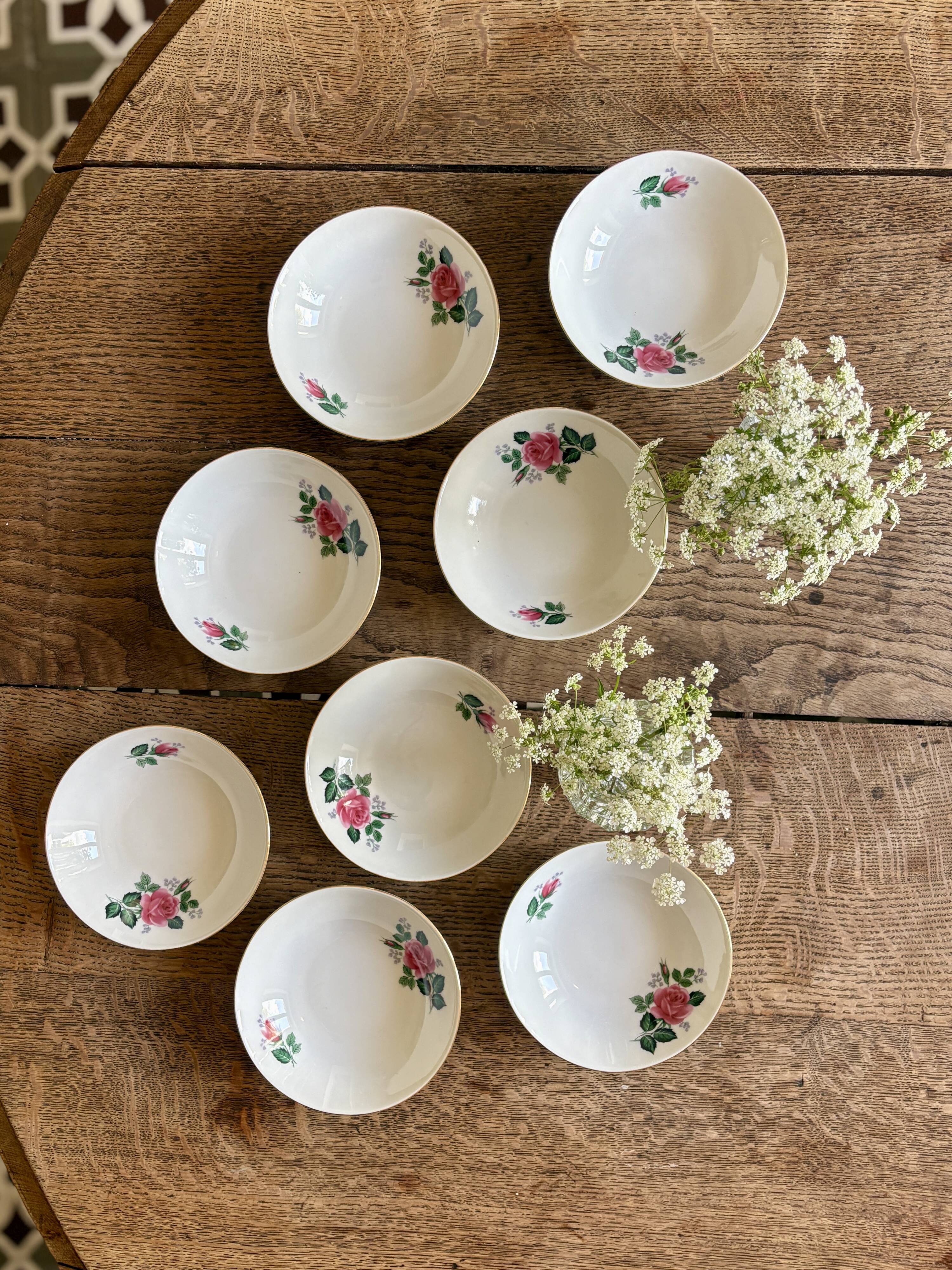 Set of 8 vintage porcelain ramekins