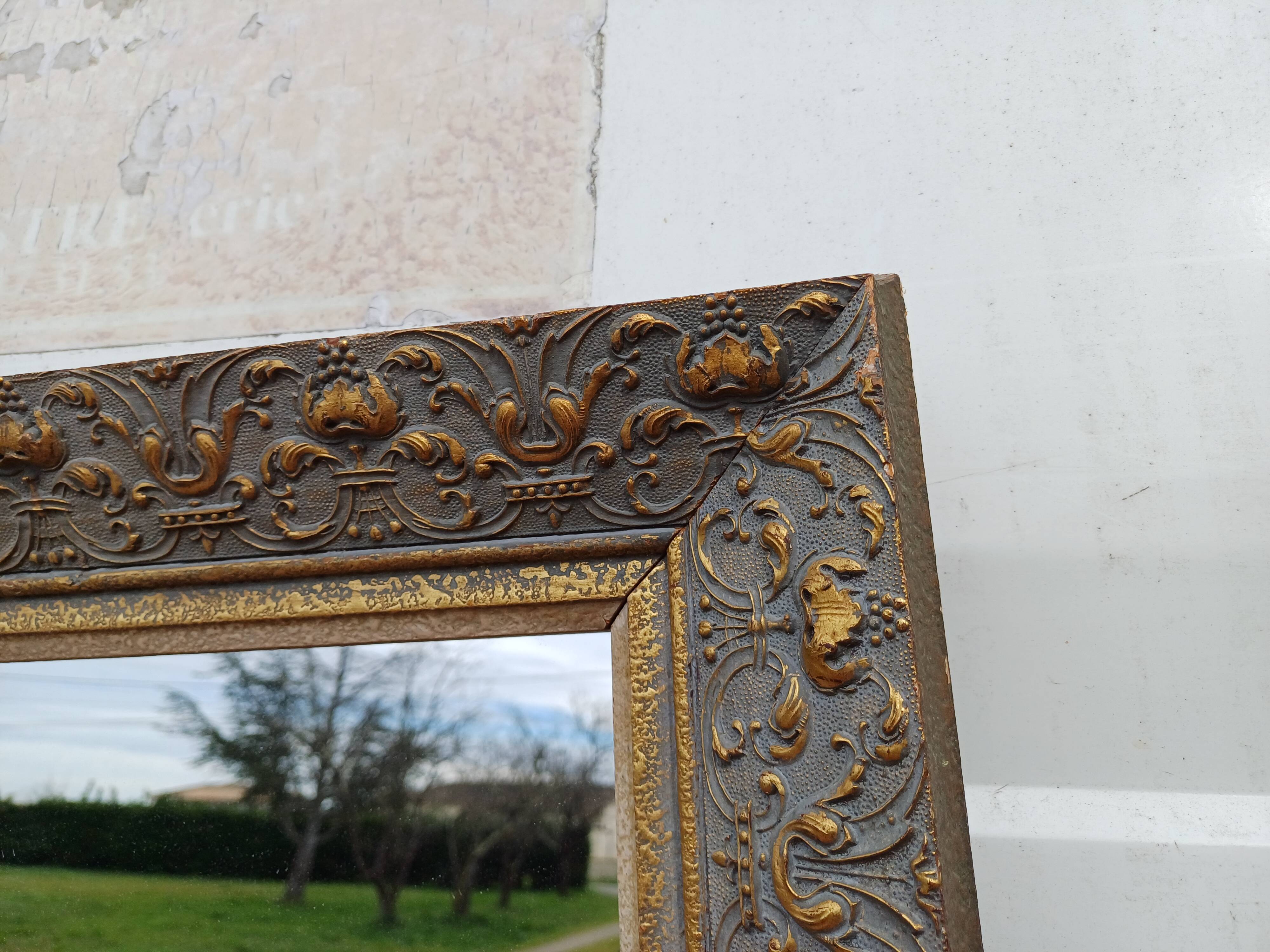Wood and Gilded Stuk Mirror, early 20th century