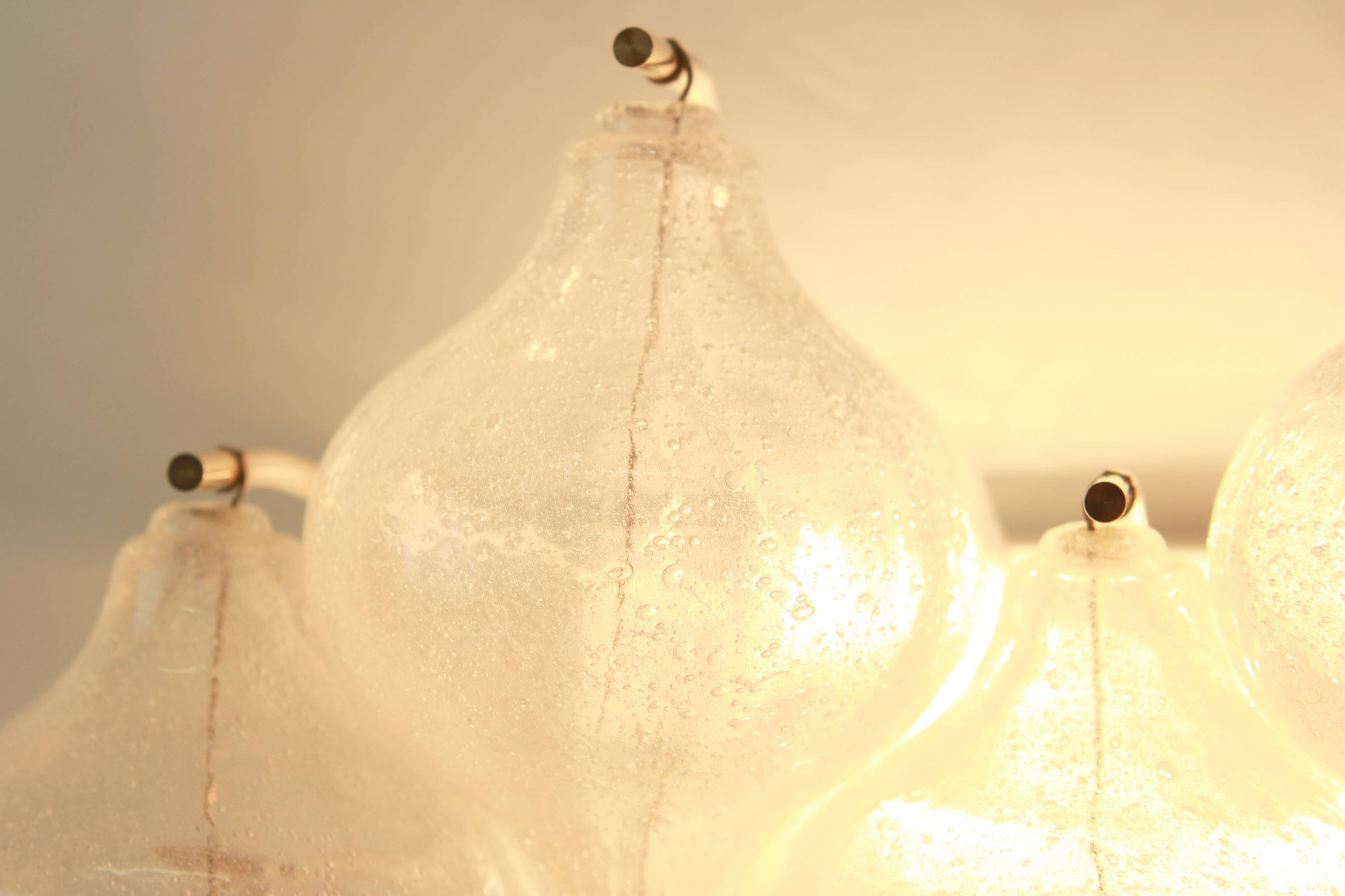 Pairs of large wall sconces 'Tulipan' Kalmar, Austria, 1970s