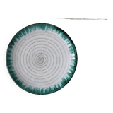 Small green dessert plate Robert Picault / Humbert Pittari style