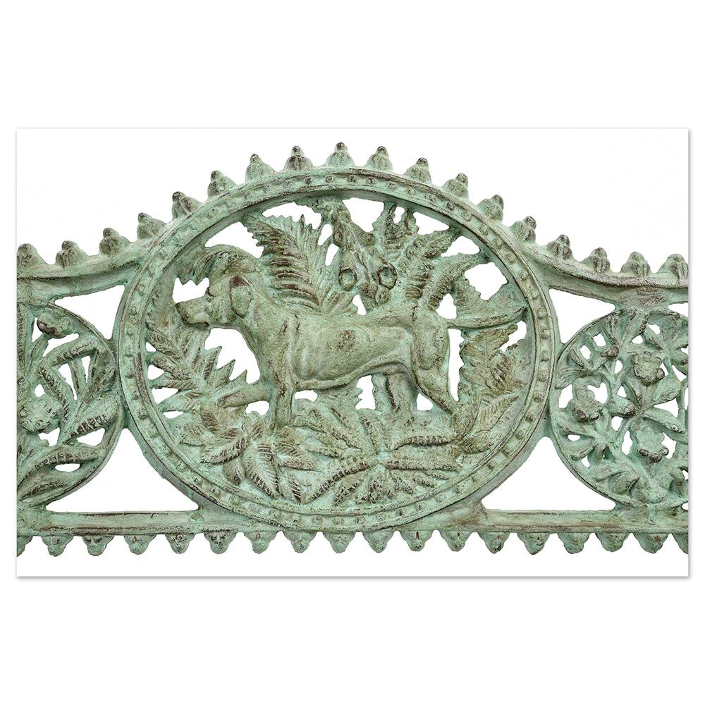 Cast iron and wood garden bench