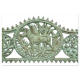 Cast iron and wood garden bench