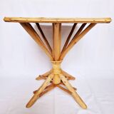 Coffee table, end table, children's table in rattan and banana leaf