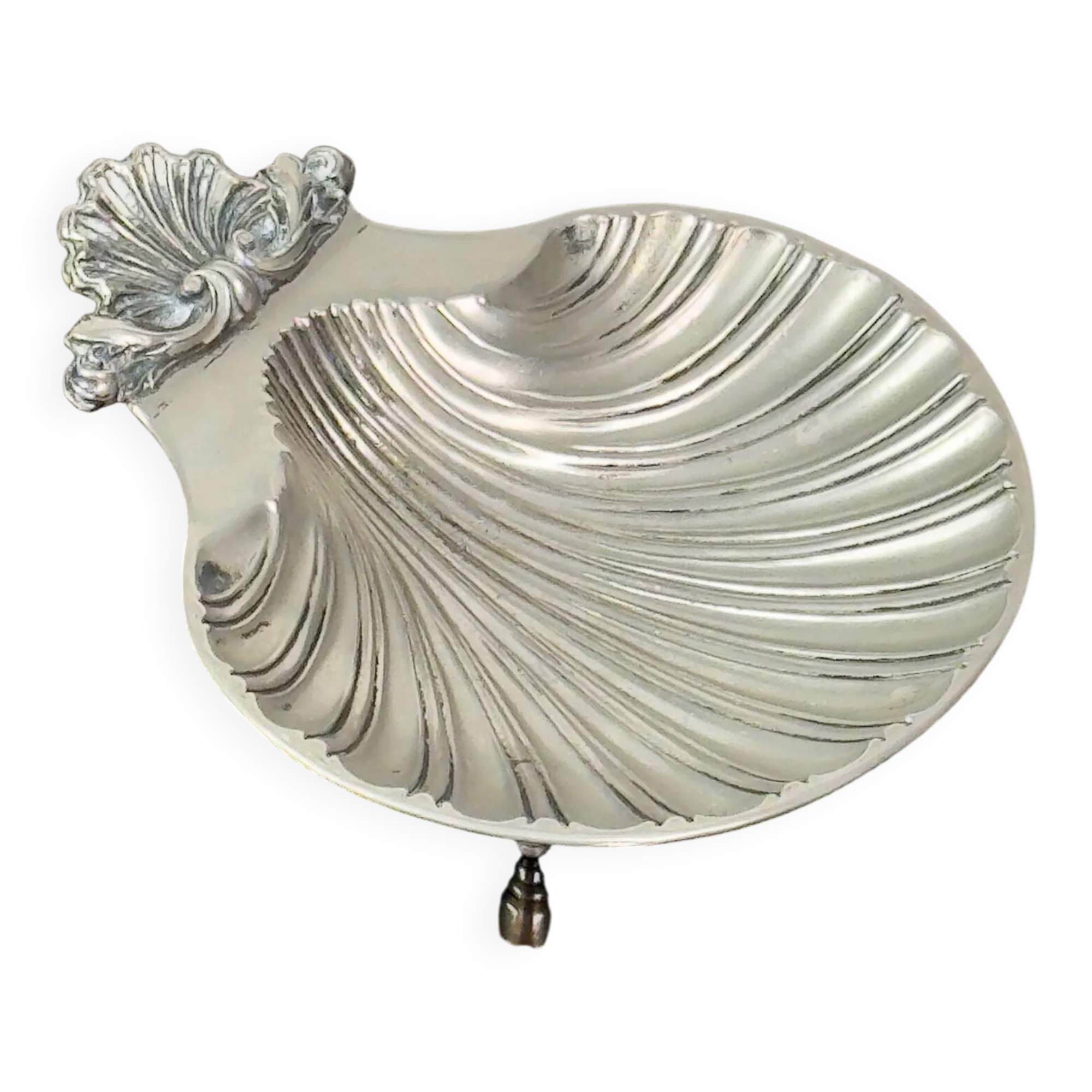 Vintage silver shell bowl