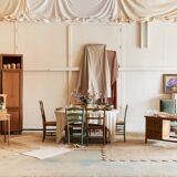 Set of 7 vintage pink glasses