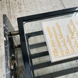 Coffee table year 80 Italian marble and glass