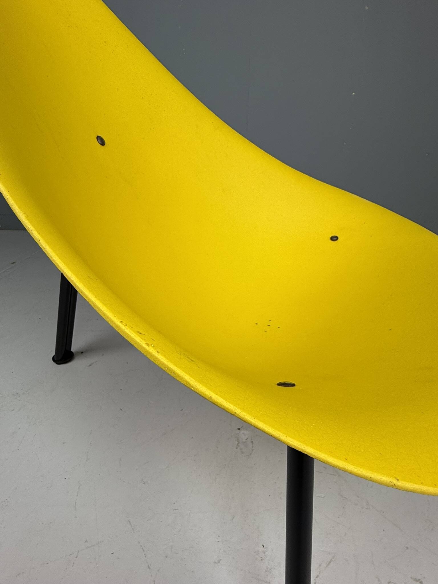 Yellow Tripod Lounge Chair by Ed Merat, France 1956