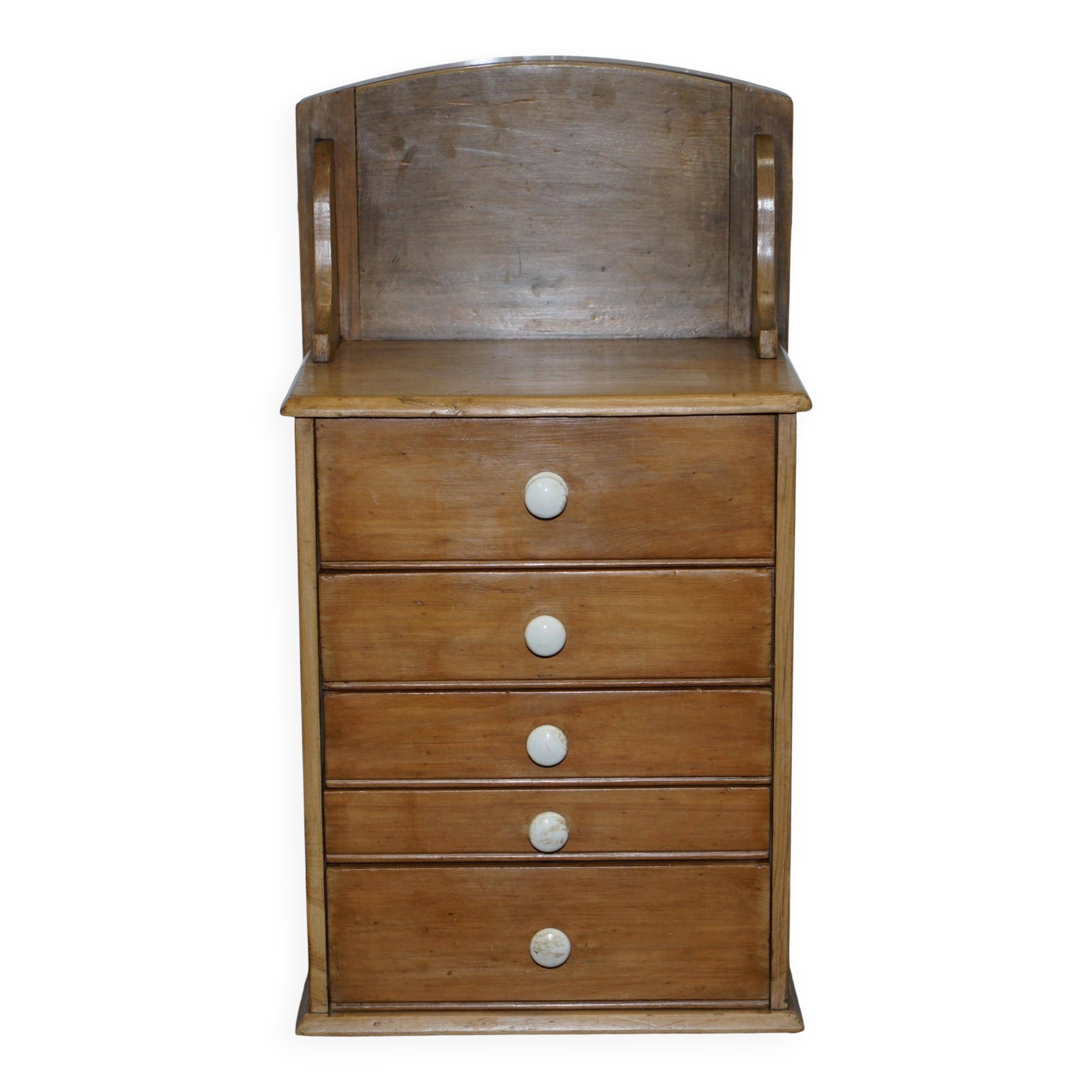 Rare Rawl display furniture from the 1950s with drawers and a showcase.